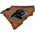 Carolina Panthers Distressed 12"" x 12"" State Wall Art