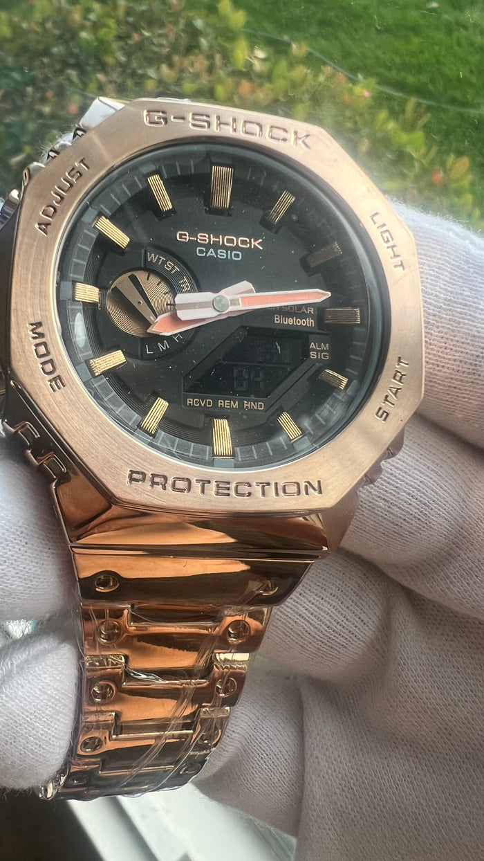 Casio G Shock Full Metal GM-B2100 series Yellow Pink Watch