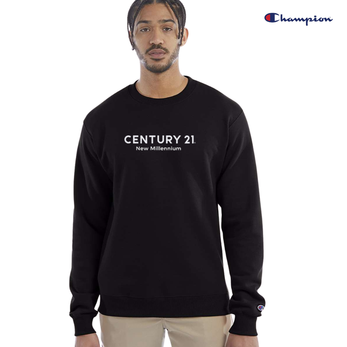 Champion® Unisex Crew Sweatshirt, Black | New Millennium