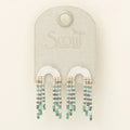 Chromacolor Miyuki Rainbow Fringe Earring - Turquoise Multi/Silver