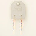 Chromacolor Miyuki Thread Earring - Dark Multi/Gold