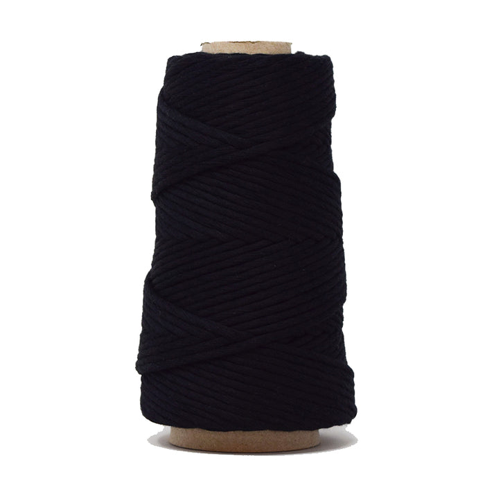 COMBED COTTON CONE 4 MM - BLACK COLOR
