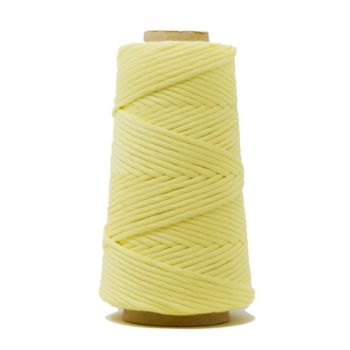 COMBED COTTON CONE 4 MM - SOFT YELLOW COLOR