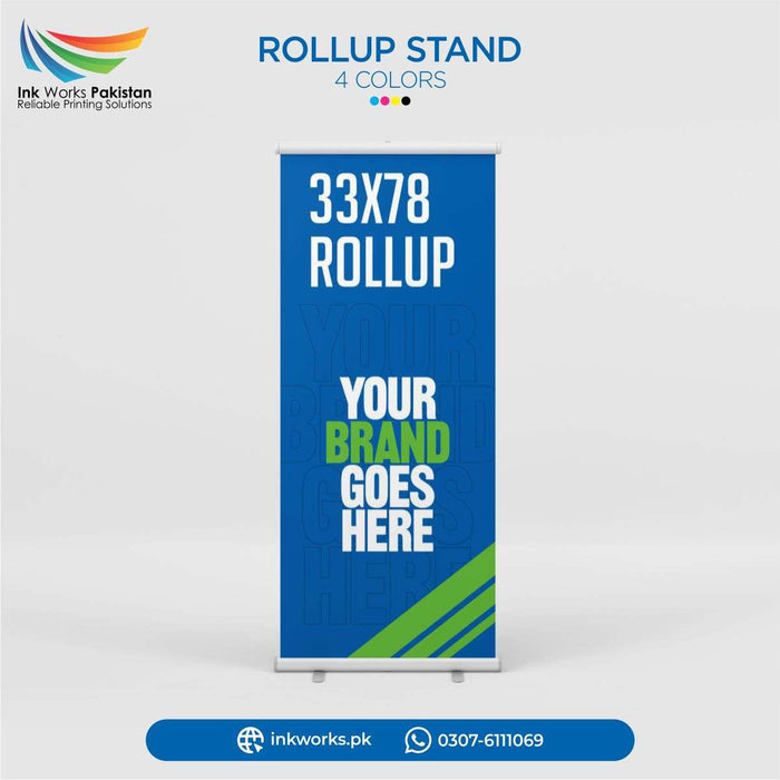 Roll up standee for corporate display