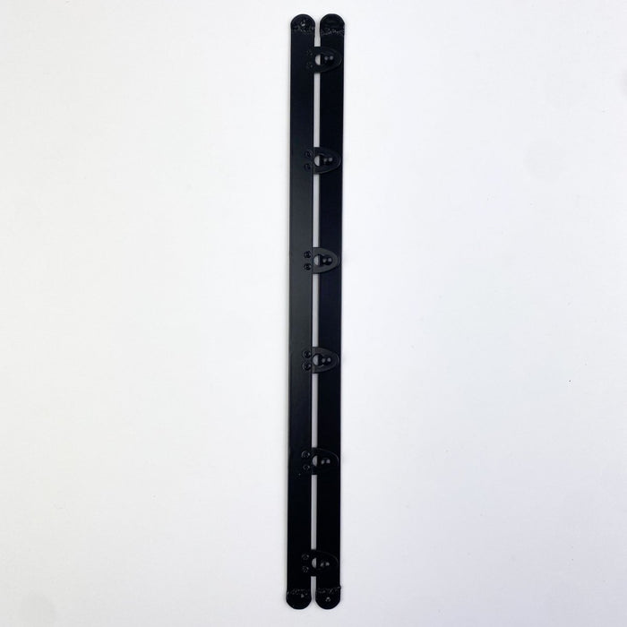 Corset Busk - Black Bone with Black Clip - 12mm wide - various lengths