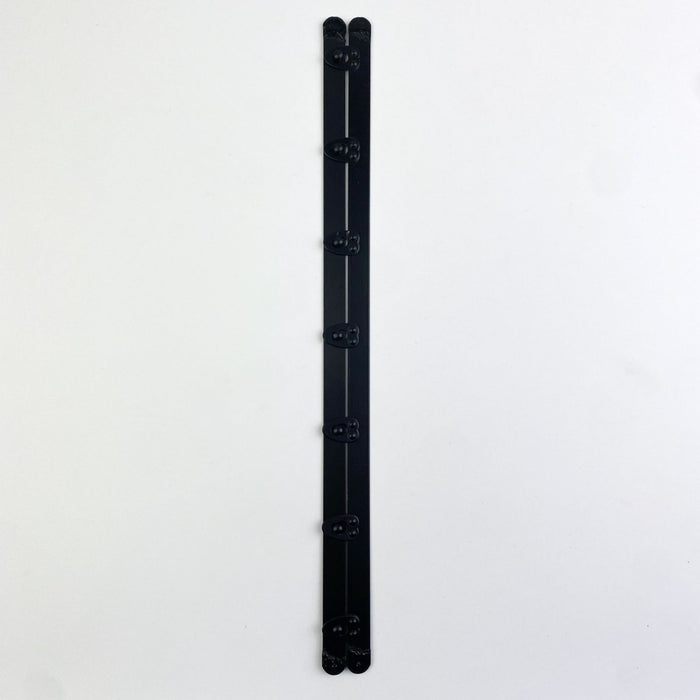 Corset Busk - Black Bone with Black Clip - 12mm wide - various lengths
