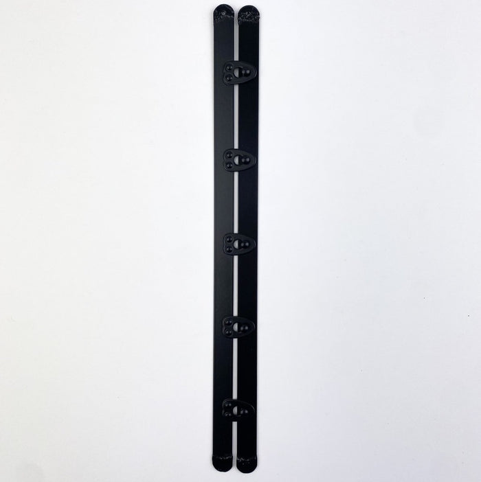 Corset Busk - Black Bone with Black Clip - 12mm wide - various lengths