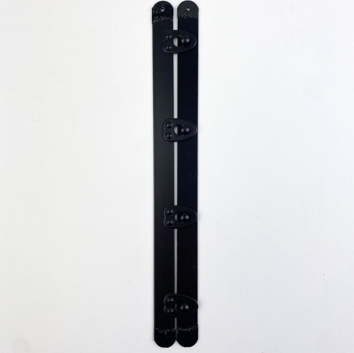 Corset Busk - Black Bone with Black Clip - 12mm wide - various lengths