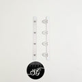 Corset Busk - White Bone with Silver or White Clip - 12mm wide - various lengths