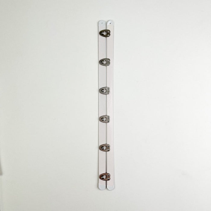 Corset Busk - White Bone with Silver or White Clip - 12mm wide - various lengths