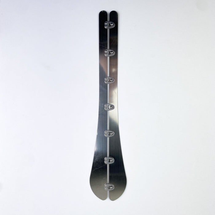 Corset Spoon Busk - Silver Bone with Silver Clip - various lengths