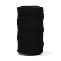 COTTON ROPE ZERO WASTE 2 MM - 3 PLY - BLACK COLOR