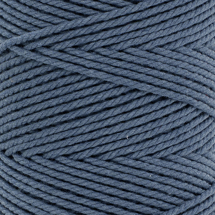 COTTON ROPE ZERO WASTE 2 MM - 3 PLY - COBALT COLOR