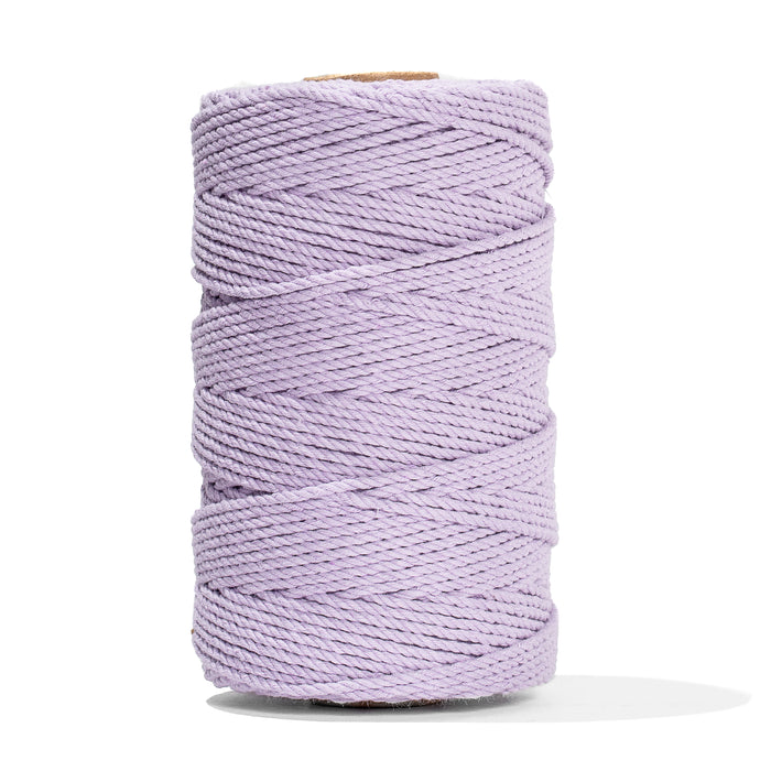 COTTON ROPE ZERO WASTE 2 MM - 3 PLY - LILAC COLOR