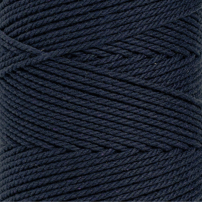 COTTON ROPE ZERO WASTE 2 MM - 3 PLY - NAVY BLUE COLOR