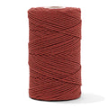 COTTON ROPE ZERO WASTE 2 MM - 3 PLY  - RED AMBER COLOR