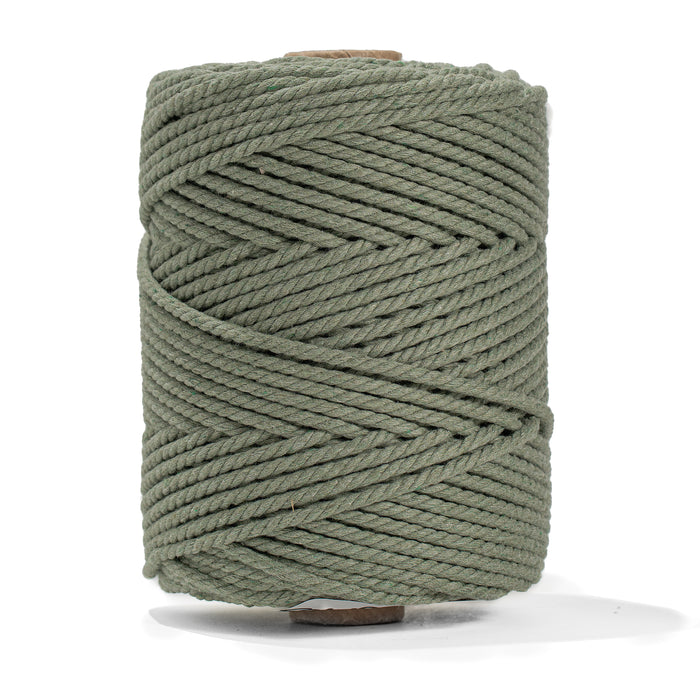 COTTON ROPE ZERO WASTE 3 MM - 3 PLY - EUCALYPTUS COLOR