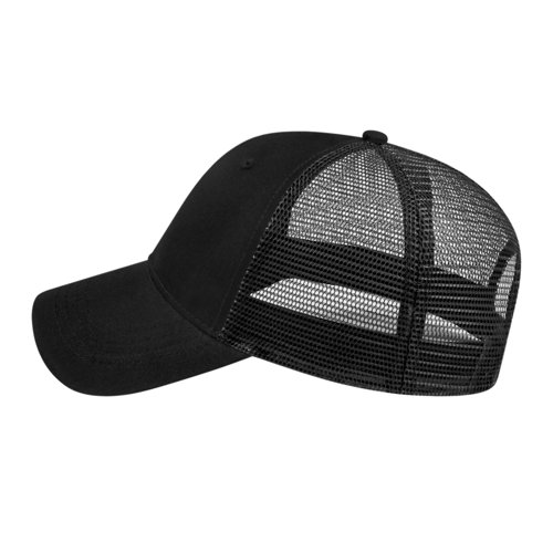 Cotton Twill Black Trucker Hat - Personalized