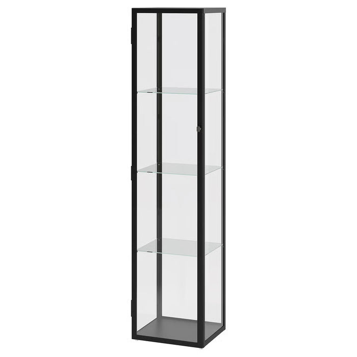 COURIER - BLALIDEN Glass-door cabinet, Black, 35x32x151cm