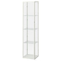 COURIER - BLALIDEN Glass-door cabinet, White, 35x32x151cm