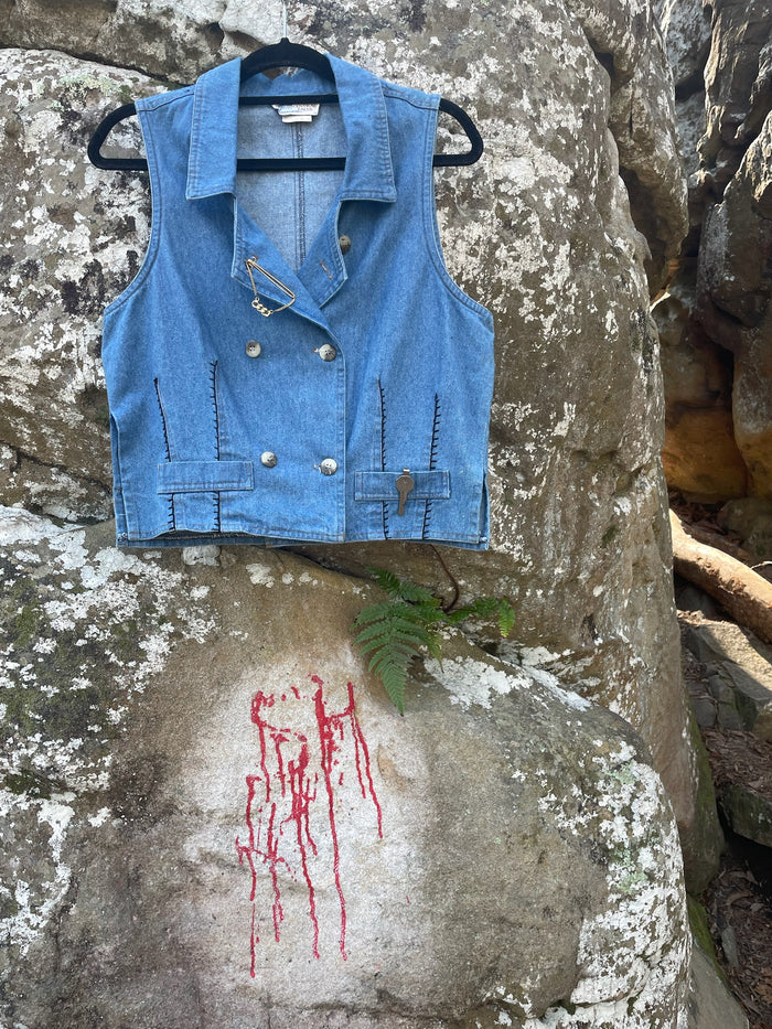 Crush (Stripped) Denim Vest