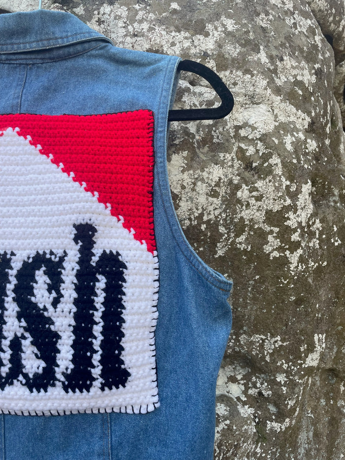 Crush (Stripped) Denim Vest
