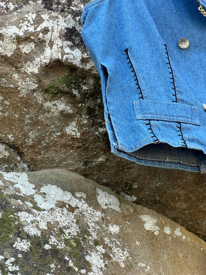 Crush (Stripped) Denim Vest