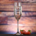 Custom Bride Groom Wedding Date Toasting Flutes