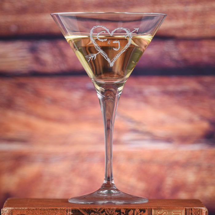 Custom Crystal Martini Cosmo Glass for Valentine's