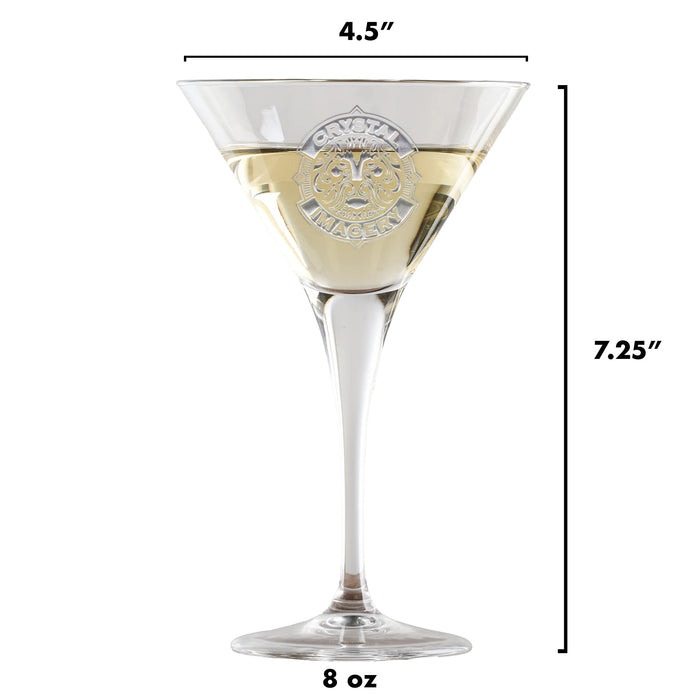 Custom Crystal Martini Cosmo Glass for Valentine's