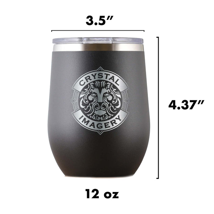 Custom, Engraved Stemless Wine Travel Tumbler