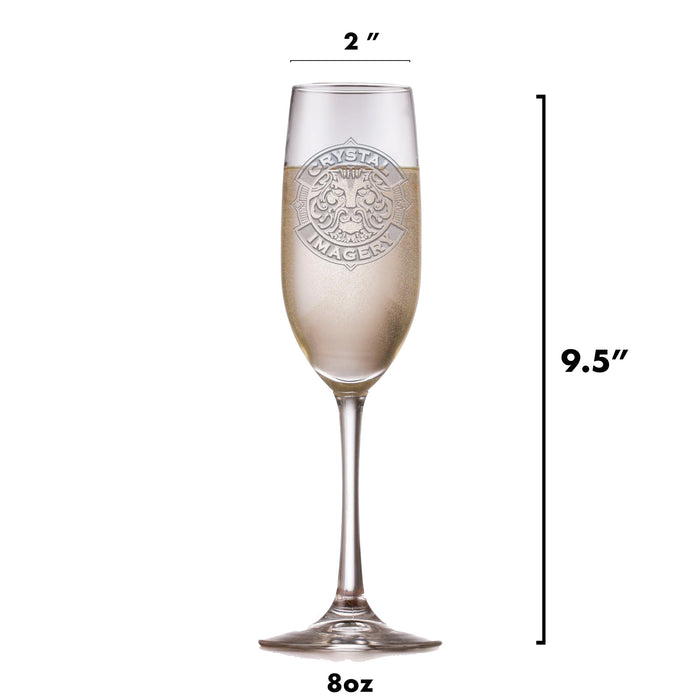 Custom Logo Champagne Glass