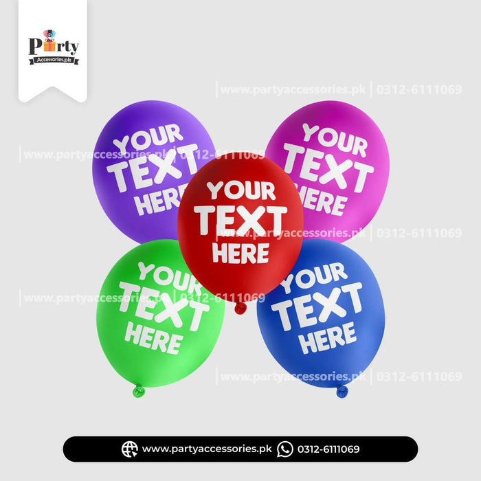 Customized Logo Printed Balloons – Personalized High-Quality Latex Balloons