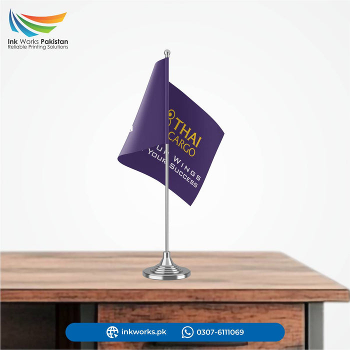 Personalized Desk Top Flag with Custom Logo