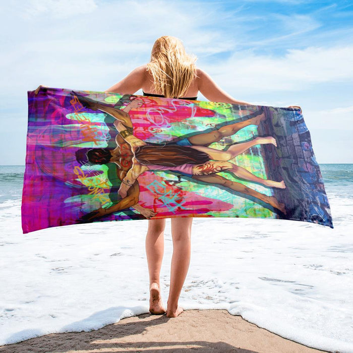 DANCERS ARE THE ATHLETES OF GOD BEACH TOWEL - REBHORN DESIGN