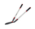 Telescopic shears with extendable handles for pruning hedges, tall shrubs and hard-to-reach branches