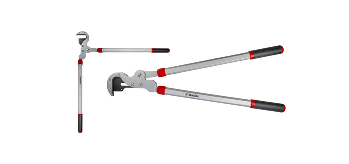 Anvil lopper garden pruning tool with steel anvil head and long handles for cutting thick branches