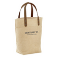 DBA Logo Jute & Leather Bag