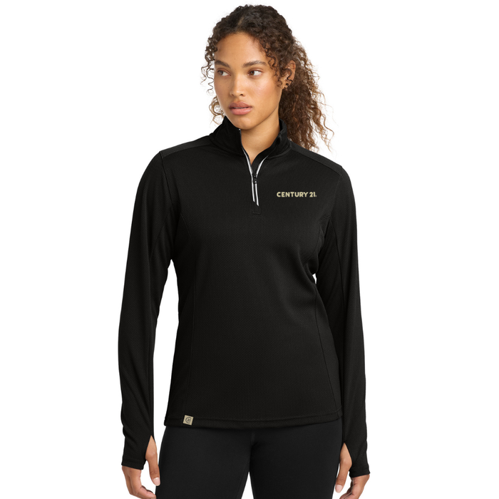 Designer Textured 1/4 Zip - Ladies