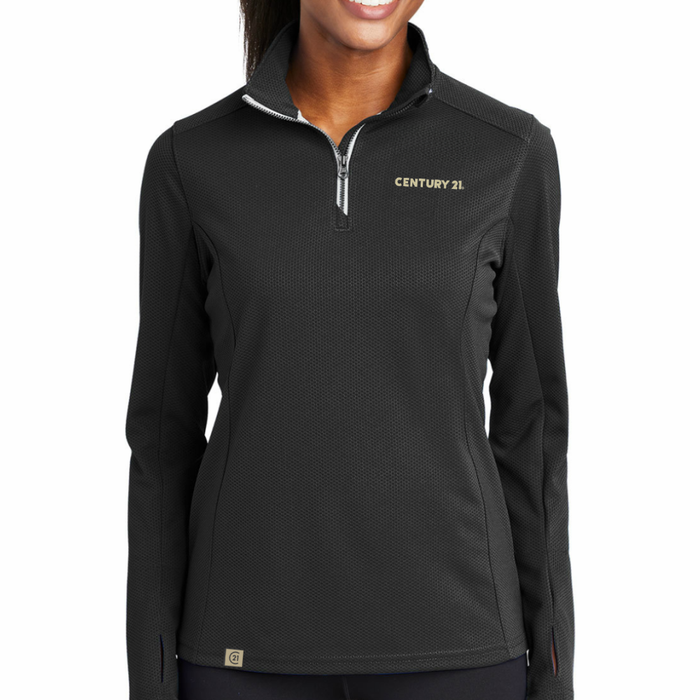 Designer Textured 1/4 Zip - Ladies