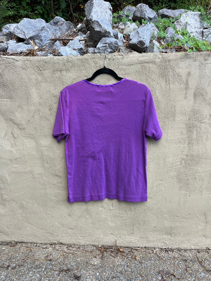 dick hole - purple tshirt