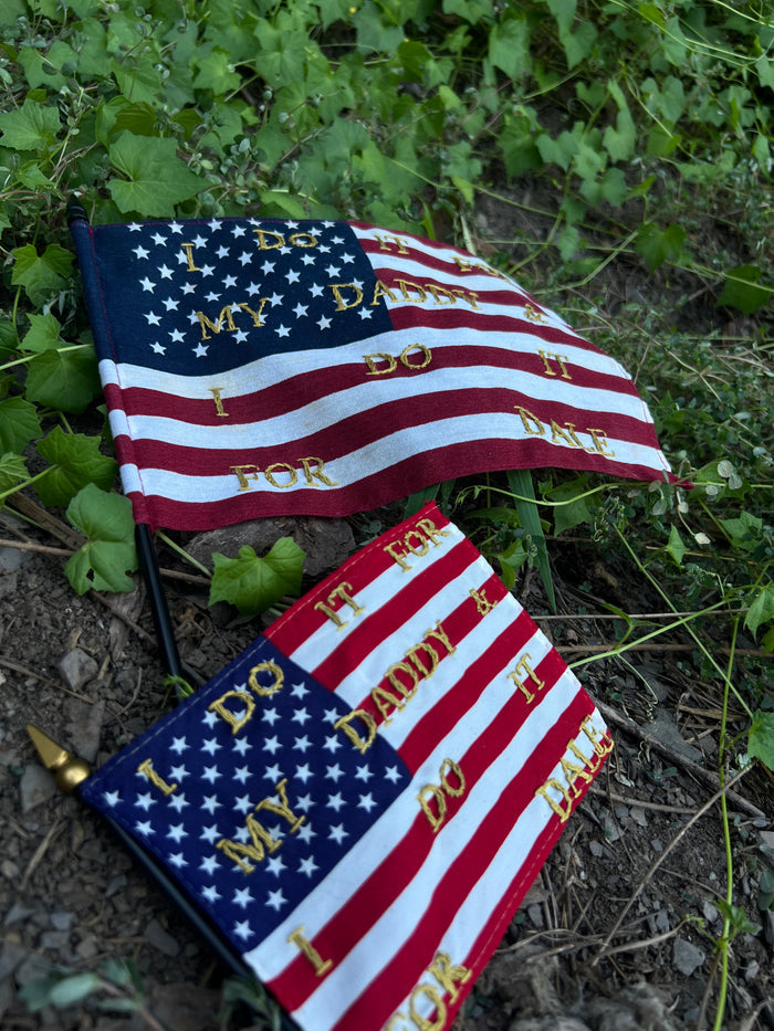 Do It For Dale - Hand Embroidered Flags