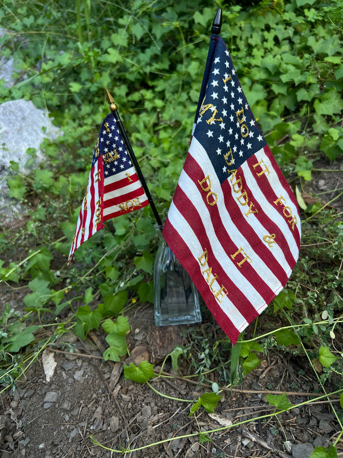Do It For Dale - Hand Embroidered Flags