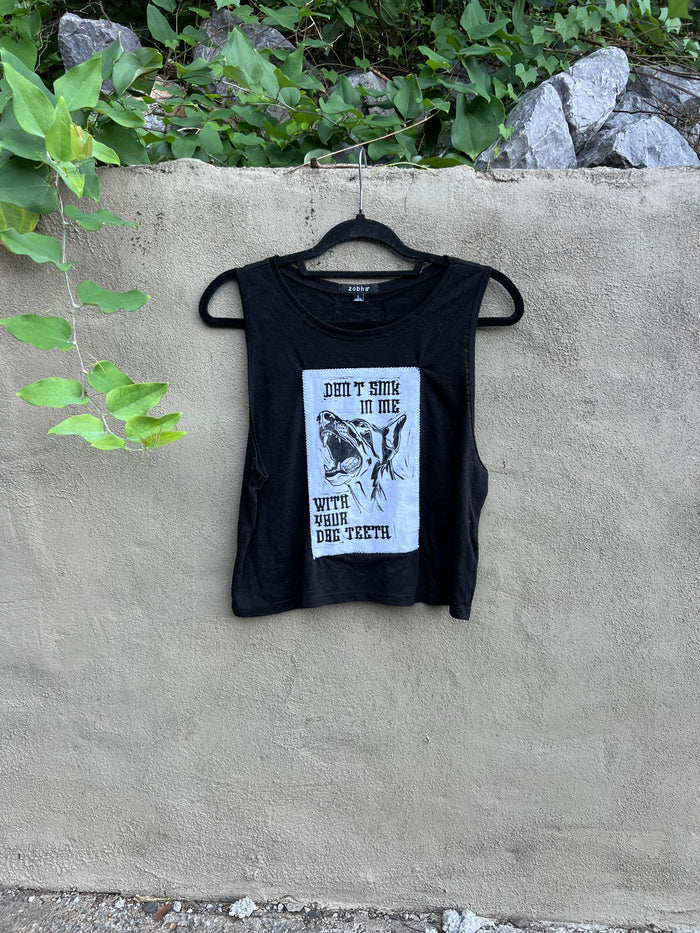 Dog Teeth - Black Semi-Sheer Tank