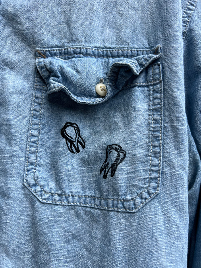 Dog Teeth - Denim Mended Shirt