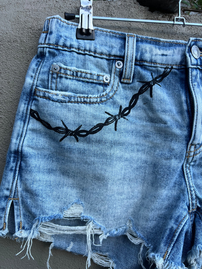 Dog Teeth - Denim Shorts