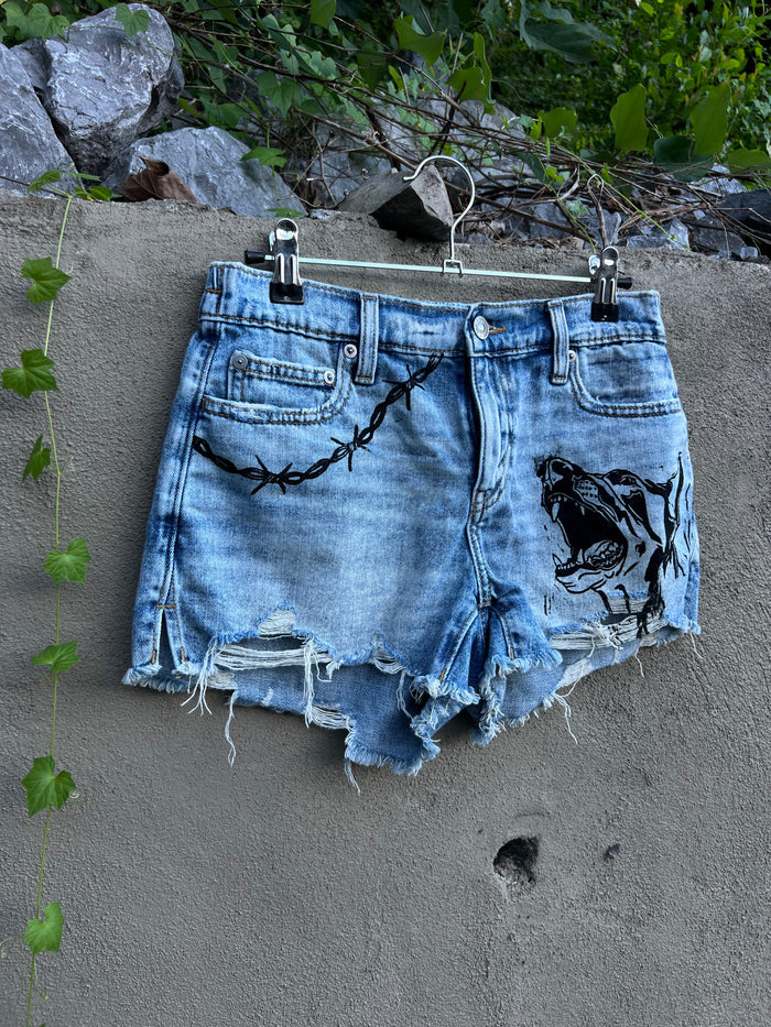 Dog Teeth - Denim Shorts