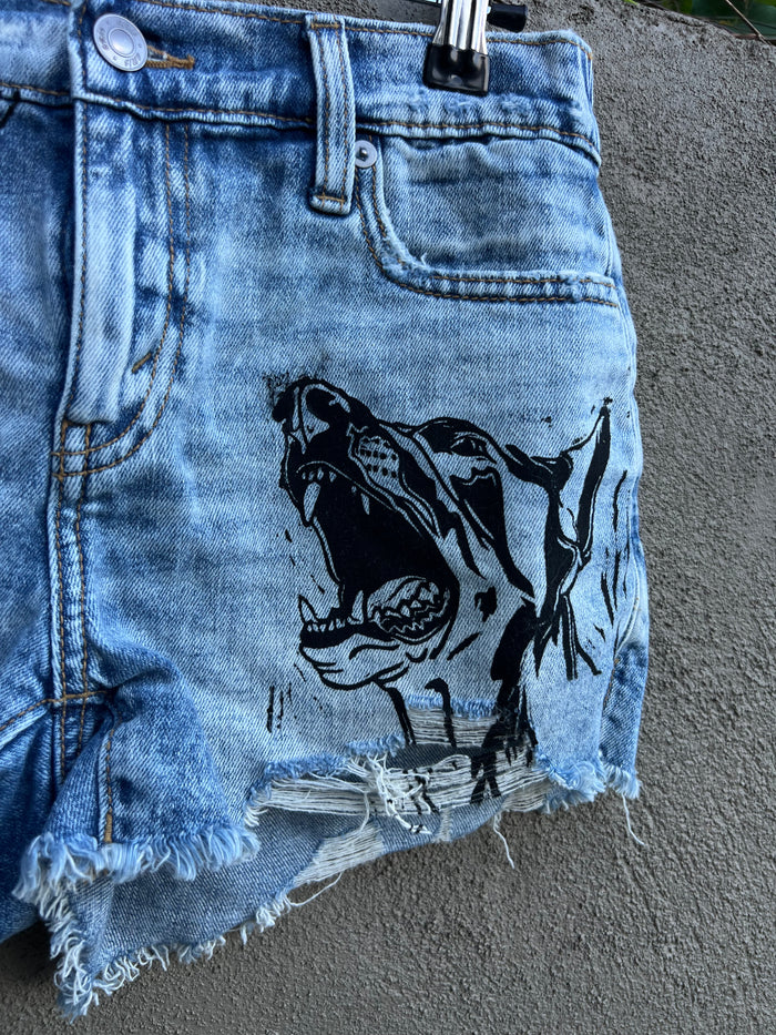 Dog Teeth - Denim Shorts