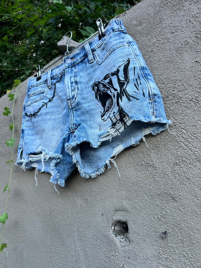 Dog Teeth - Denim Shorts