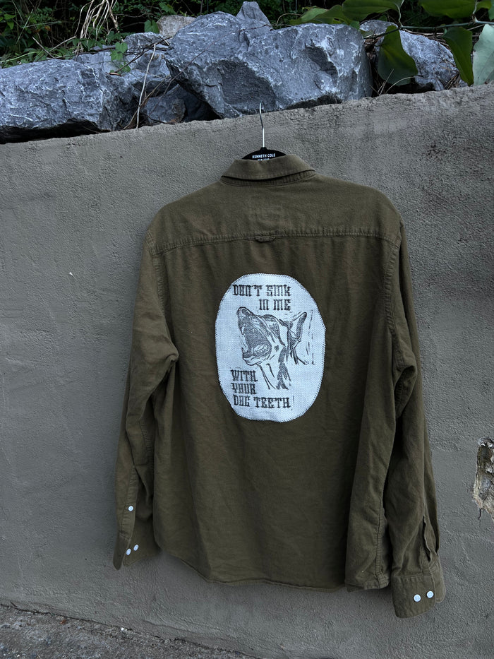 Dog Teeth - Green Flannel Shirt